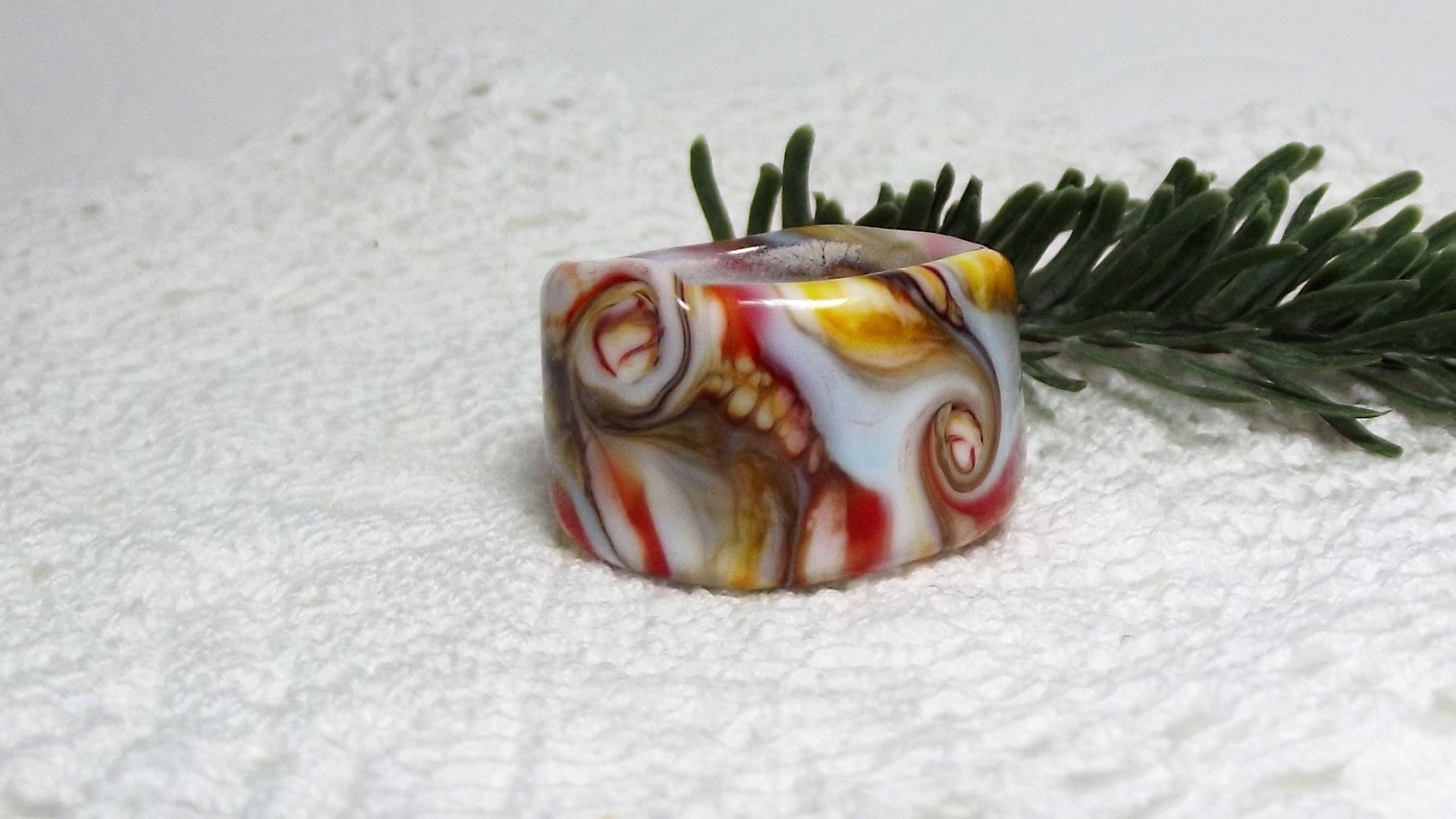Dread Bead Extra Large Hole Lampwork Glass  - Xl Bhb Desert Dancer