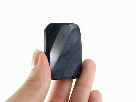 Dumortierite Beads, Pendant Stone, Drilled Stones, Faceted Gemstone, Rare Gemstone Irregular Pendant Flat Beads Blue Pendant Navy Blue Beads
