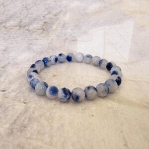 Dumortierite Bracelet: Blue Quartz Gemstone Stretch Bracelet Dumortierite Bracelet: Blue Quartz Gemstone Stretch Bracelet