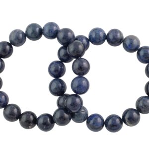 Blue Dumortierite Bracelet Smooth Round Size 6mm And 8mm Handmade In Usa Natural Gemstone Crystal Bracelets - Handmade Jewelry - Approx. 7" Blue Dumortierite Bracelet Smooth Round Size 6mm And 8mm Handmade In Usa Natural Gemstone Crystal Bracelets - Handmade Jewelry - Approx. 7"