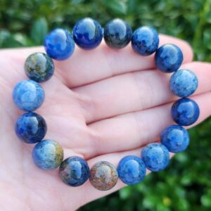 Dumortierite Gemstone Bracelet, Blue Gemstone Beaded Bracelet, 12mm Gemstone Stretchy Bracelet, Dumortierite Jewelry, Chunky Blue Bracelet Dumortierite Gemstone Bracelet, Blue Gemstone Beaded Bracelet, 12mm Gemstone Stretchy Bracelet, Dumortierite Jewelry, Chunky Blue Bracelet