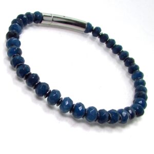 DUMORTIERITE Gemstone MEN BRACELET with Stainless Steel Clasp, Gift for Men, 6mm Natural Gemstone Mens Beaded Bracelet, Mia Patrino Bracelet DUMORTIERITE Gemstone MEN BRACELET with Stainless Steel Clasp, Gift for Men, 6mm Natural Gemstone Mens Beaded Bracelet, Mia Patrino Bracelet