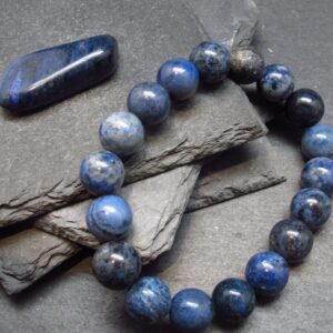 Dumortierite Genuine Bracelet ~ 7 Inches ~ 10mm Round Beads Dumortierite Genuine Bracelet ~ 7 Inches ~ 10mm Round Beads