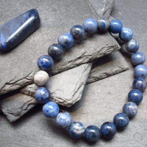 Dumortierite Genuine Bracelet ~ 7 Inches ~ 8mm Round Beads Dumortierite Genuine Bracelet ~ 7 Inches ~ 8mm Round Beads