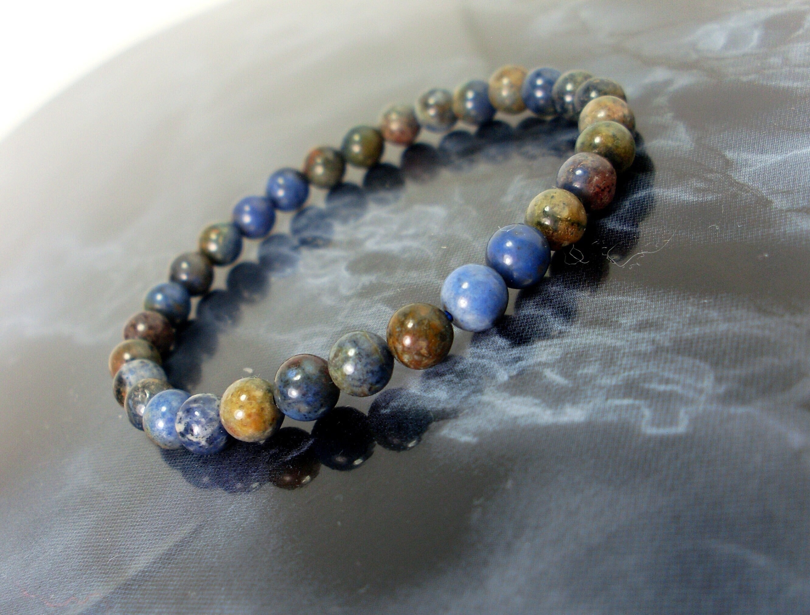 Sunset Dumortierite Bracelet 6 Mm, Natural Gemstone Beads Bracelet, Handmade Stretch Women Men Bracelet, Healing Crystal Bracelet + Gift Bag Sunset Dumortierite Bracelet 6 Mm, Natural Gemstone Beads Bracelet, Handmade Stretch Women Men Bracelet, Healing Crystal Bracelet + Gift Bag