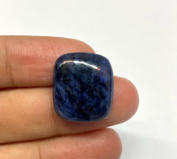 Dumortierite Cabochon 23 Ct | Blue Oval Loose Gemstone 21x18.5x6 Mm | Jewelry Making Stone For Ring Pendant Setting
