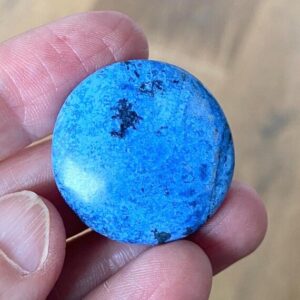 Dumortierite Cabochon, 29mm Round, Bright Blue Pendant Gemstone