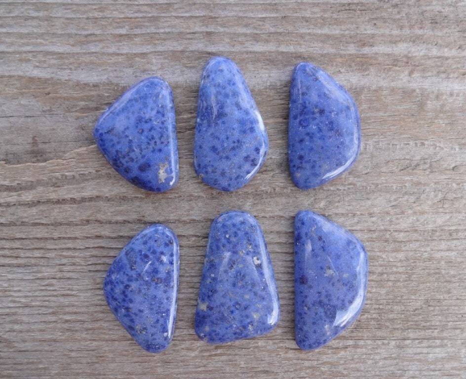 Blue Dumortierite Cabochon, Freeform Cabochon For Setting, Jewelry Making Blue Dumortierite Cabochon, Freeform Cabochon For Setting, Jewelry Making