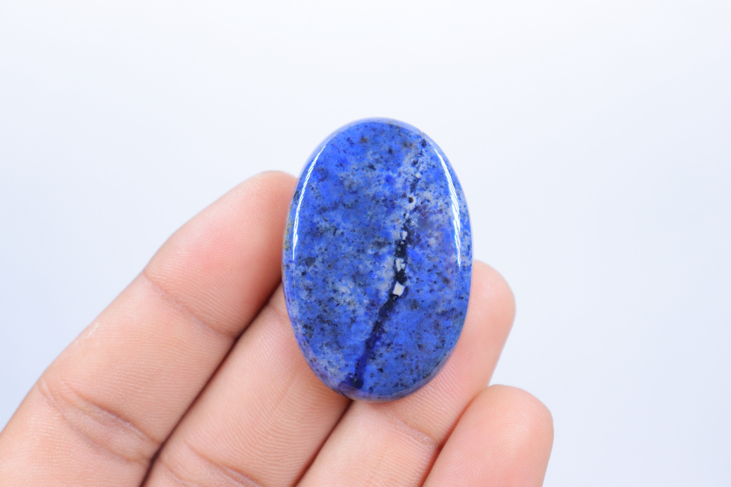 Blue Dumortierite Cabochon, Dumortierite Quartz Crystal, Crystal For Self-discipline, Dumortierite Quartz Loose Gemstone, Pocket Stone