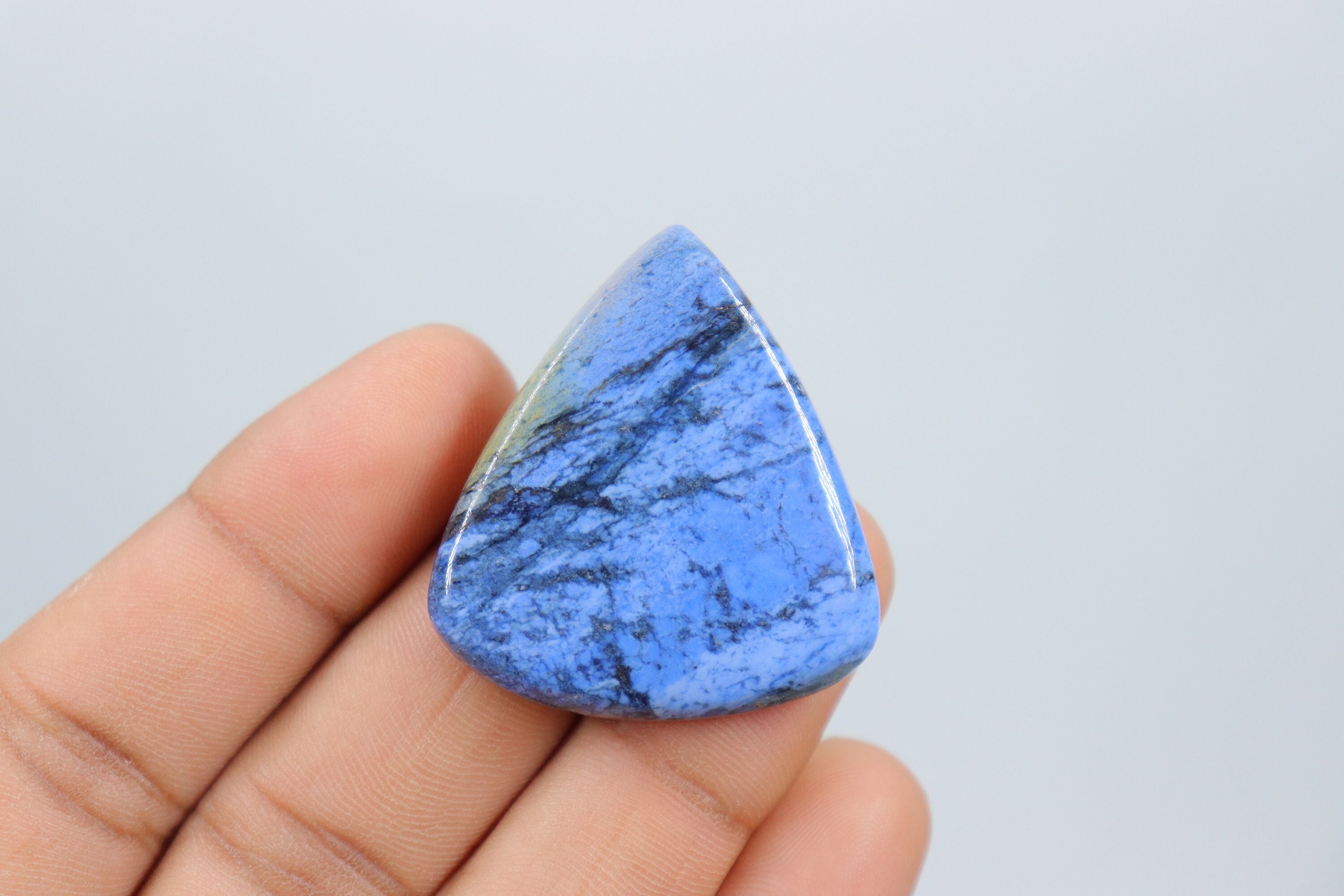 Blue Dumortierite Cabochon, Dumortierite Quartz Crystal, Crystal For Self-discipline, Dumortierite Quartz Loose Gemstone, Pocket Stone Blue Dumortierite Cabochon, Dumortierite Quartz Crystal, Crystal For Self-discipline, Dumortierite Quartz Loose Gemstone, Pocket Stone