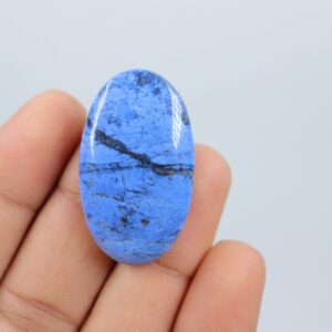 Blue Dumortierite Cabochon, Dumortierite Quartz Crystal, Crystal For Self-discipline, Dumortierite Quartz Loose Gemstone, Pocket Stone