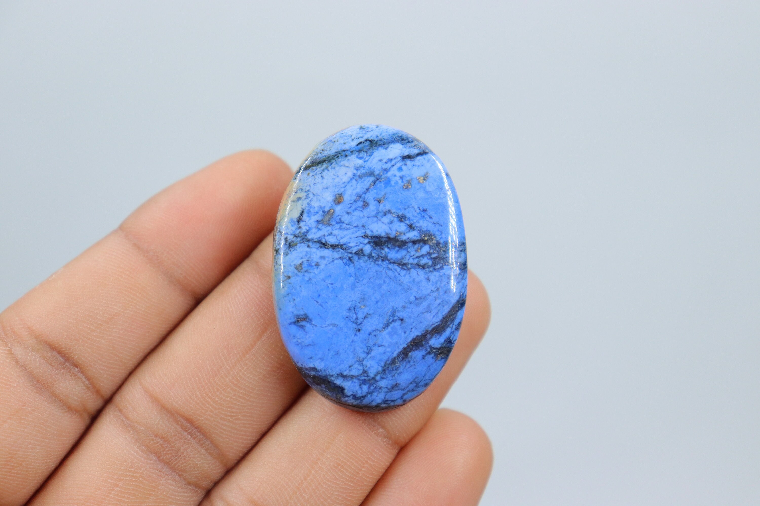 Blue Dumortierite Cabochon, Dumortierite Quartz Crystal, Crystal For Self-discipline, Dumortierite Quartz Loose Gemstone, Pocket Stone Blue Dumortierite Cabochon, Dumortierite Quartz Crystal, Crystal For Self-discipline, Dumortierite Quartz Loose Gemstone, Pocket Stone