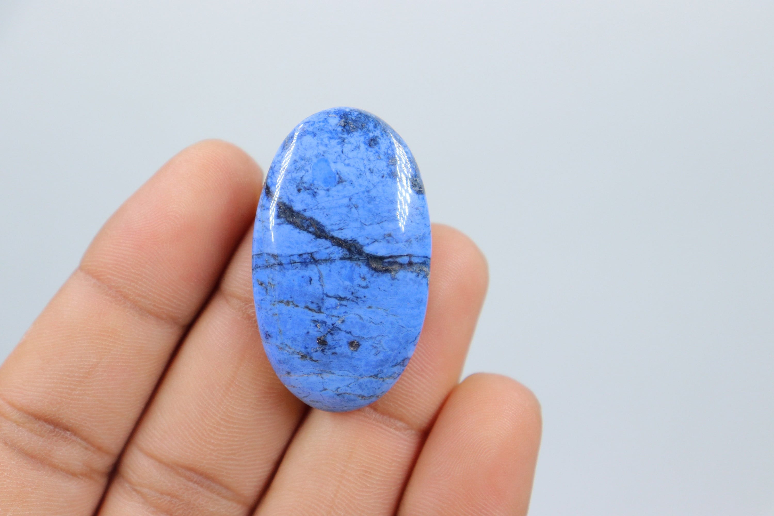 Blue Dumortierite Cabochon, Dumortierite Quartz Crystal, Crystal For Self-discipline, Dumortierite Quartz Loose Gemstone, Pocket Stone Blue Dumortierite Cabochon, Dumortierite Quartz Crystal, Crystal For Self-discipline, Dumortierite Quartz Loose Gemstone, Pocket Stone