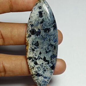 Dumortierite Quartz Cabochon, 85 Cts, 65 X 23 Mm Gemstone Dumortierite Quartz Cabochon, 85 Cts, 65 X 23 Mm Gemstone