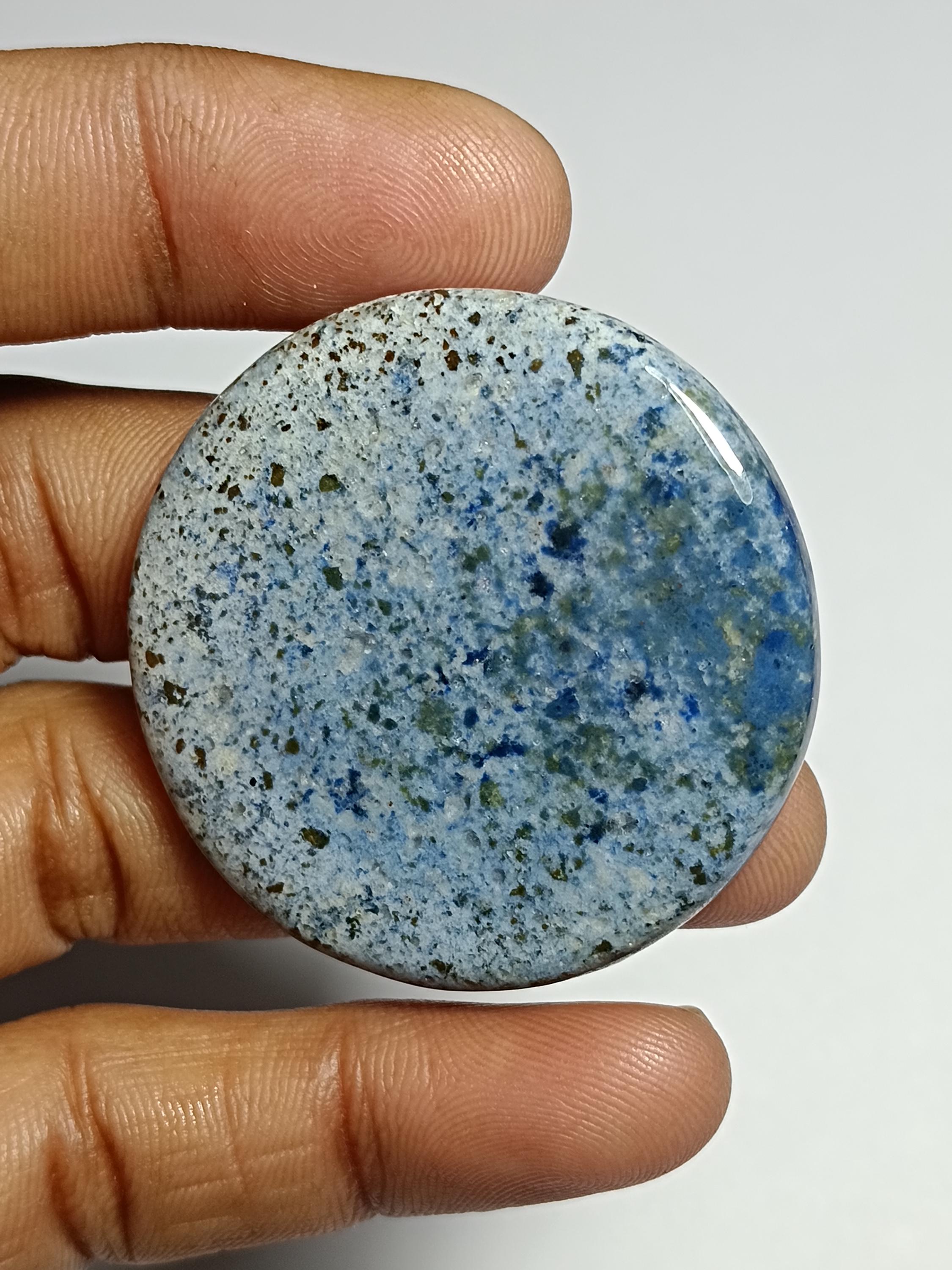 Dumortierite Quartz Cabochon, Gemstone 103cts. 42 X 42 Mm