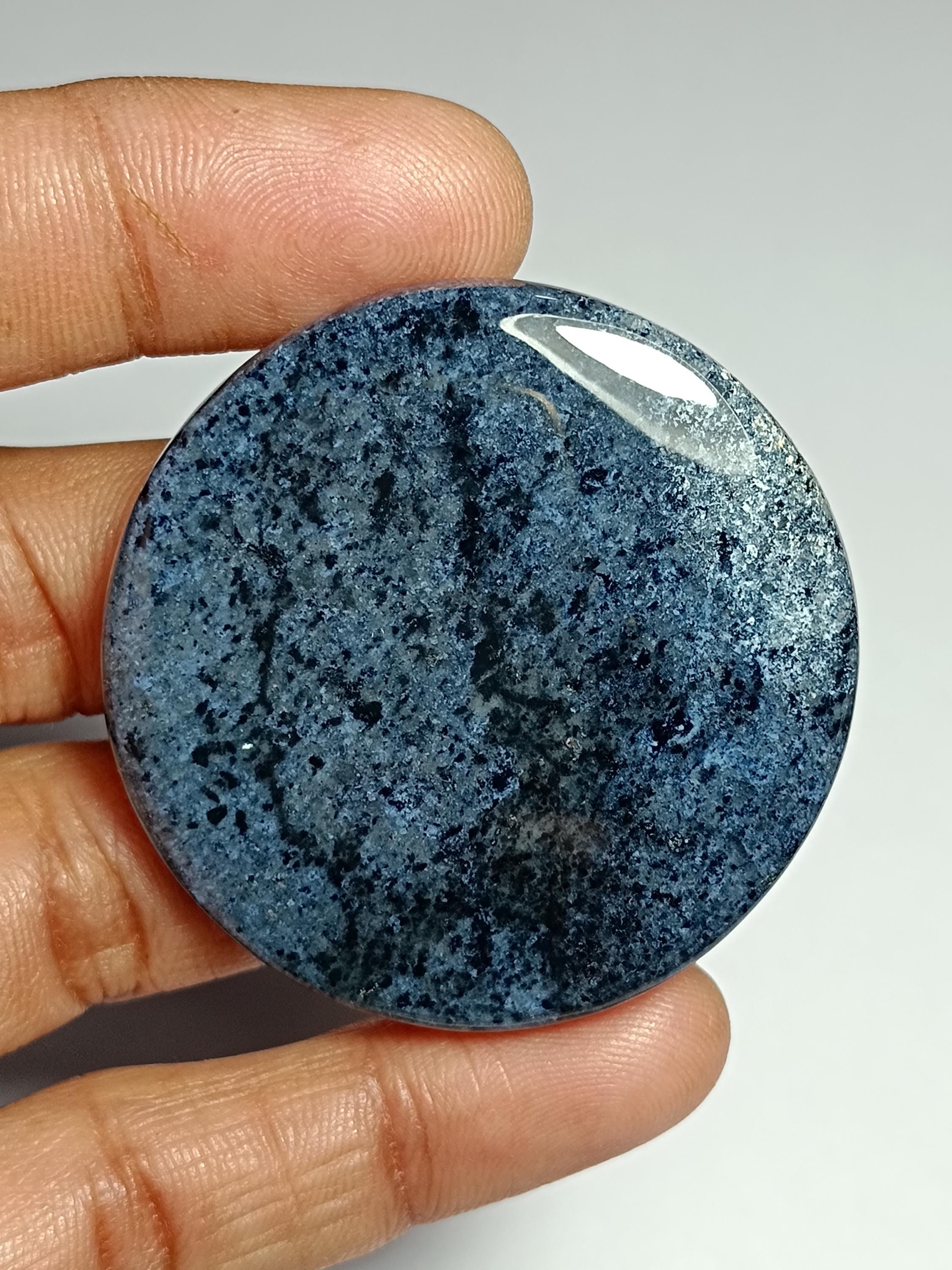Dumortierite Quartz Cabochon Gemstone (137 Cts, 46 X 46 Mm)