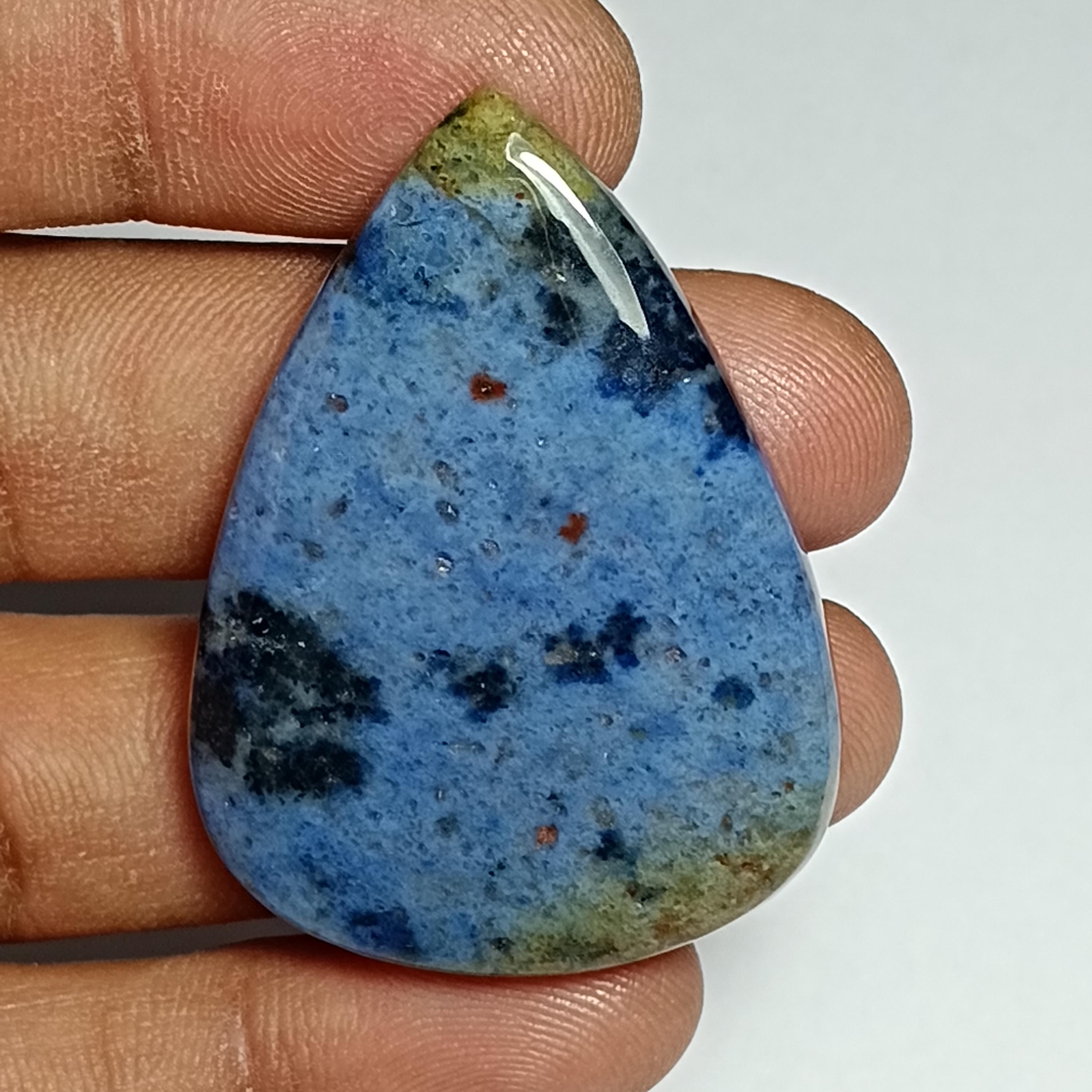 Dumortierite Quartz Cabochon, Gemstone (44 X 32 Mm)