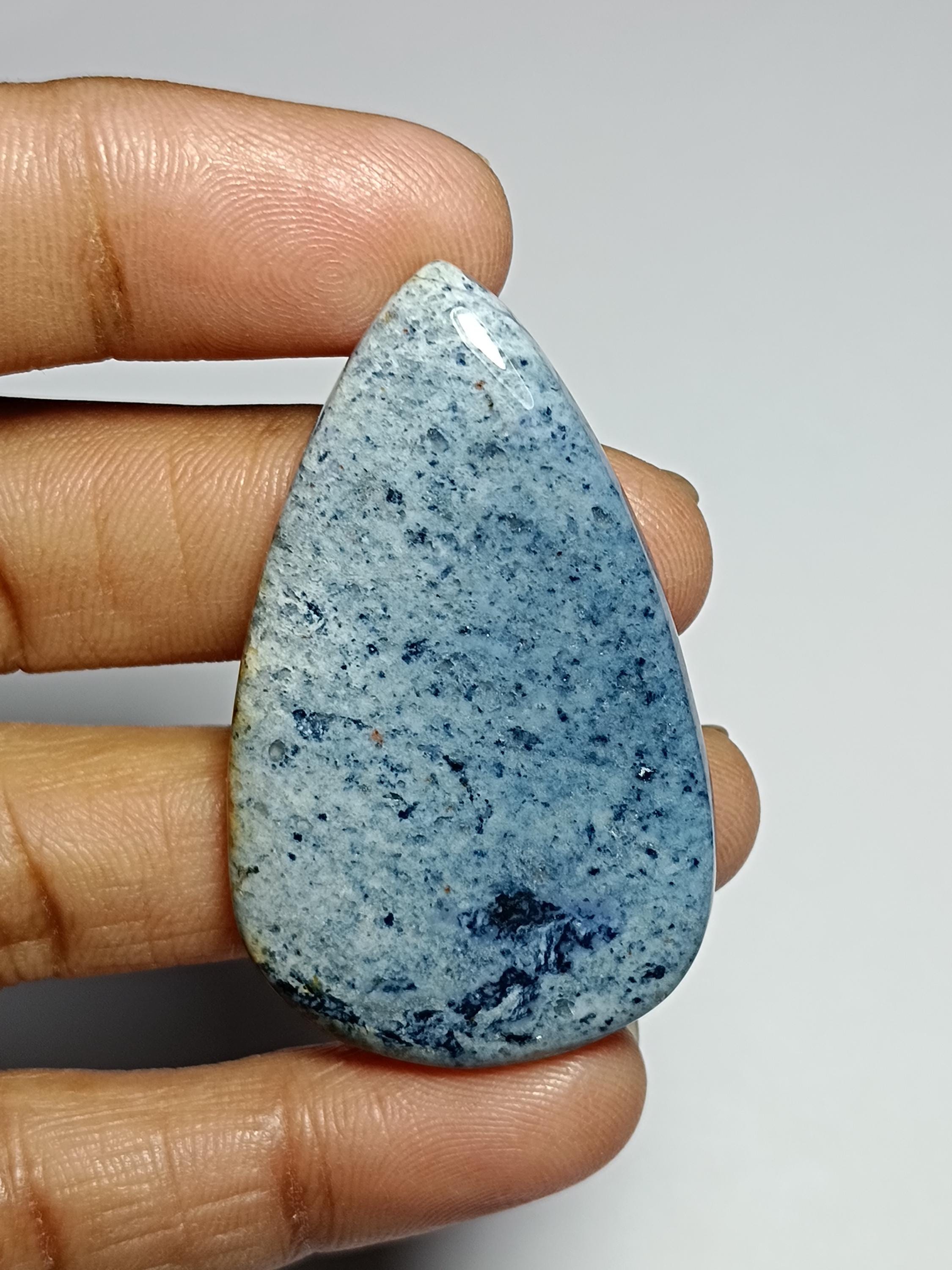 Dumortierite Quartz Cabochon, Gemstone (49 X 30 Mm) Dumortierite Quartz Cabochon, Gemstone (49 X 30 Mm)