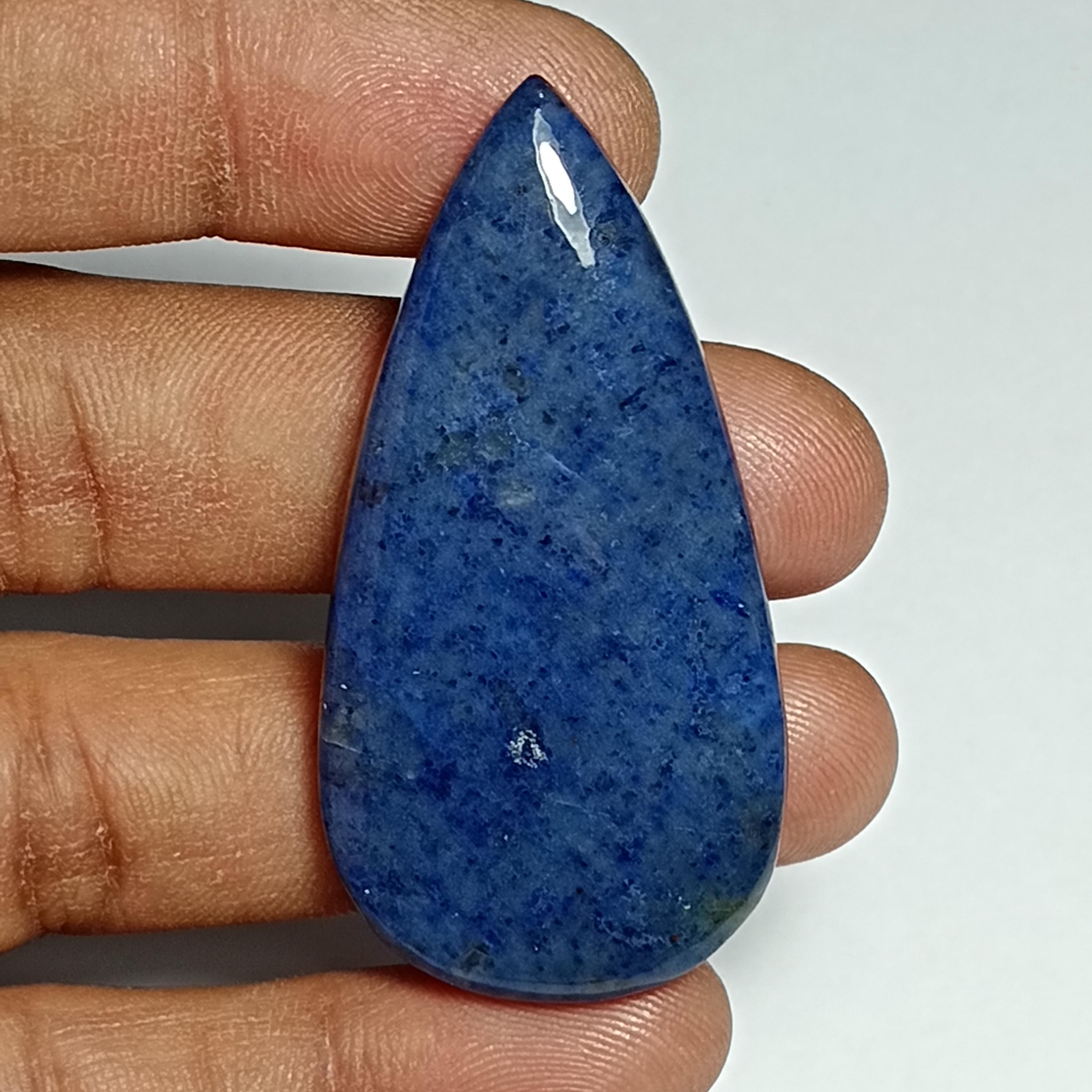 Dumortierite Quartz Cabochon, Gemstone (52 X 26 Mm)