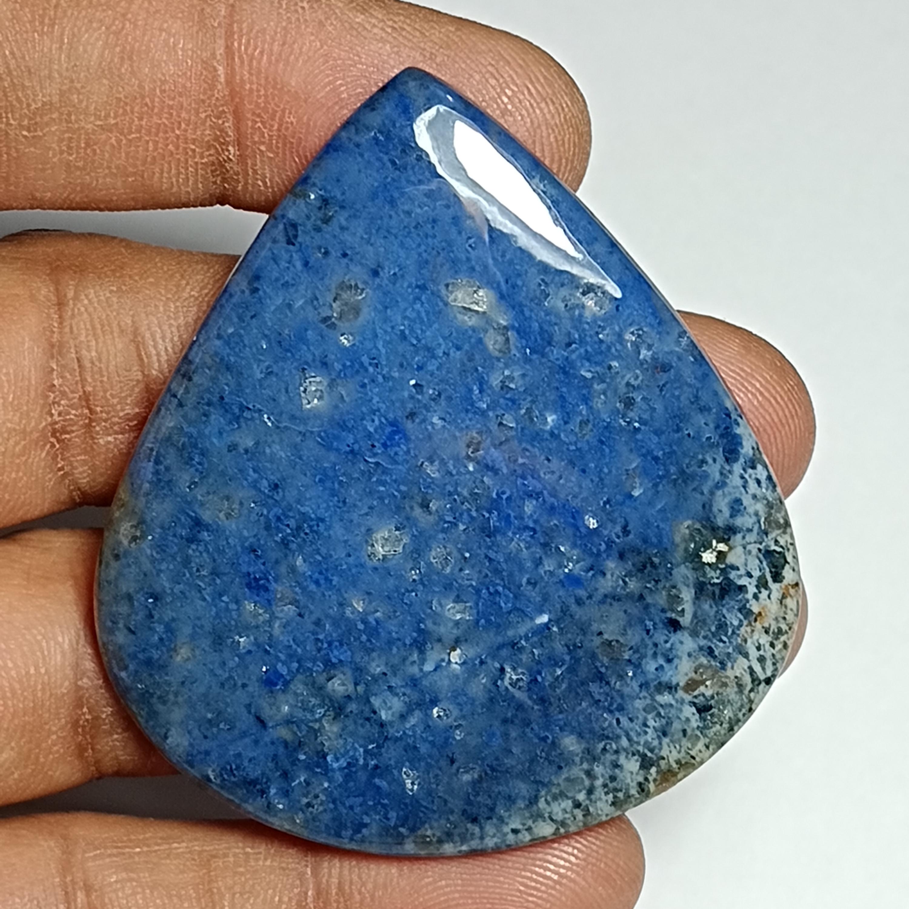 Dumortierite Quartz Cabochon, Gemstone (54 X 48 Mm) Dumortierite Quartz Cabochon, Gemstone (54 X 48 Mm)