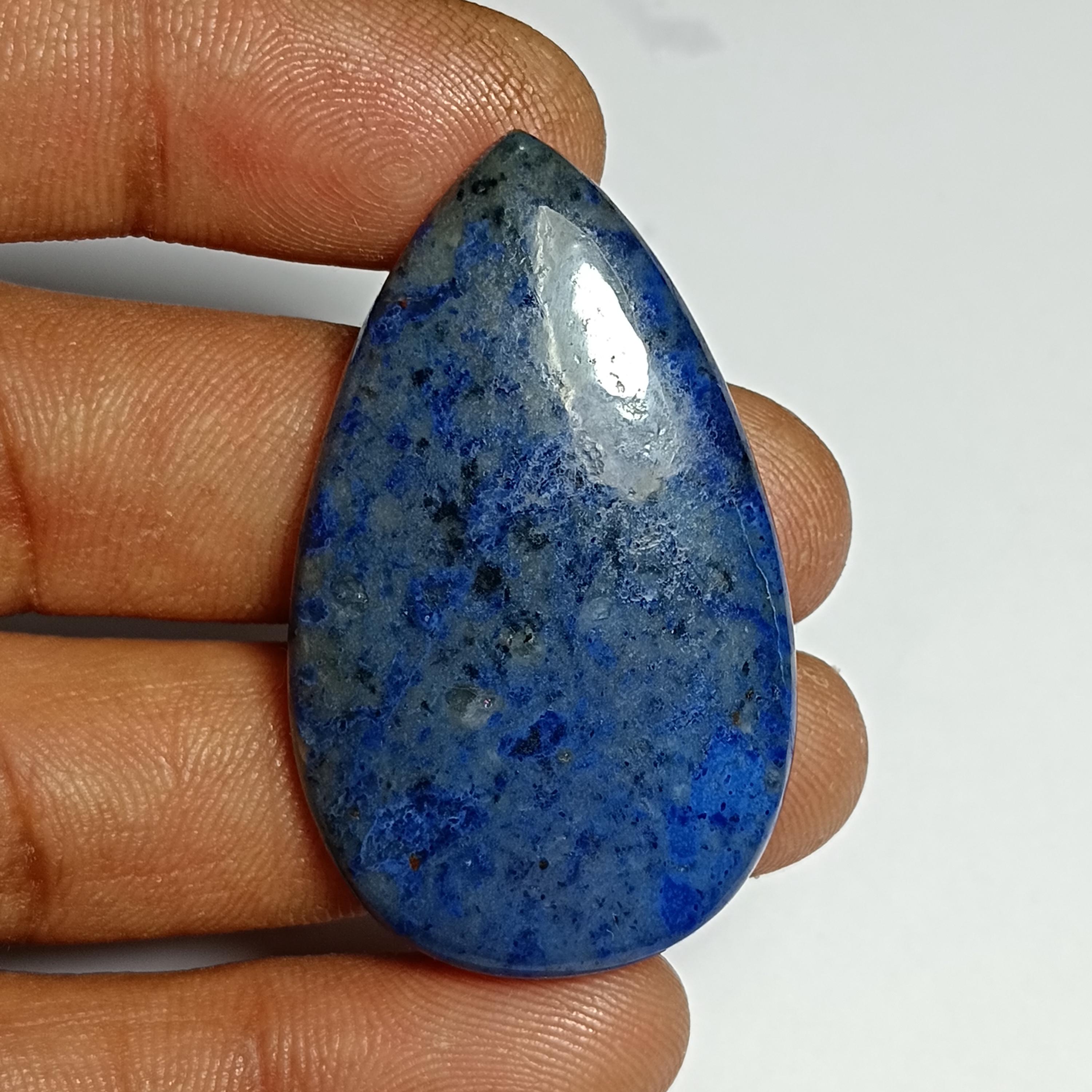 Dumortierite Quartz Cabochon, Gemstone (64 Cts. 44 X 26 Mm)