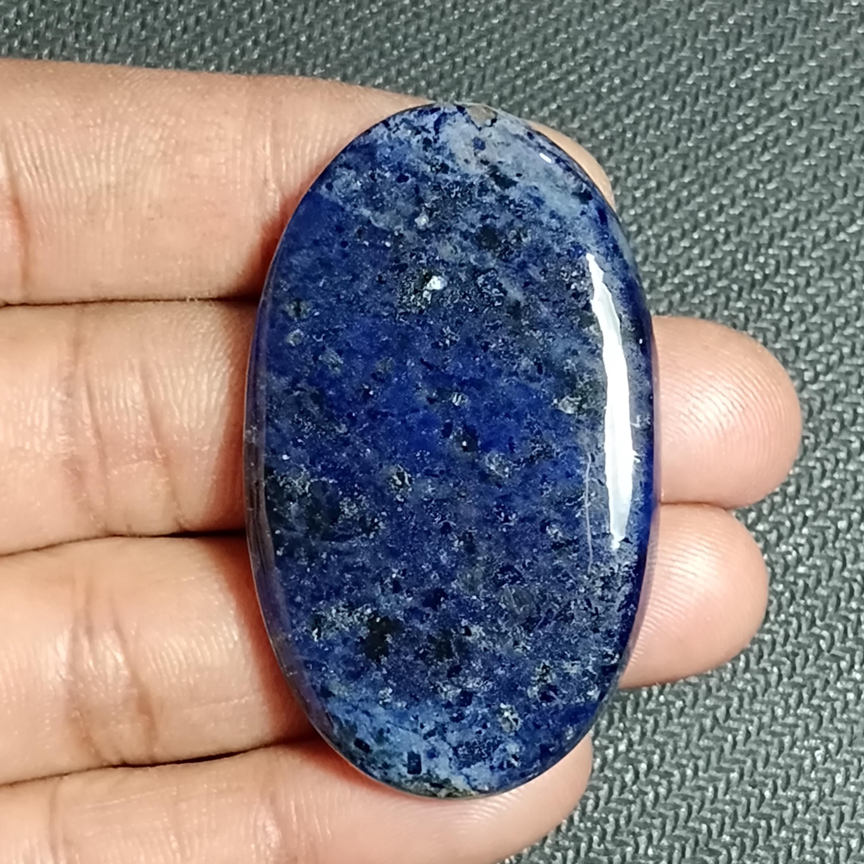 Dumortierite Quartz Cabochon, Gemstone (89cts. 50 X 30 Mm)