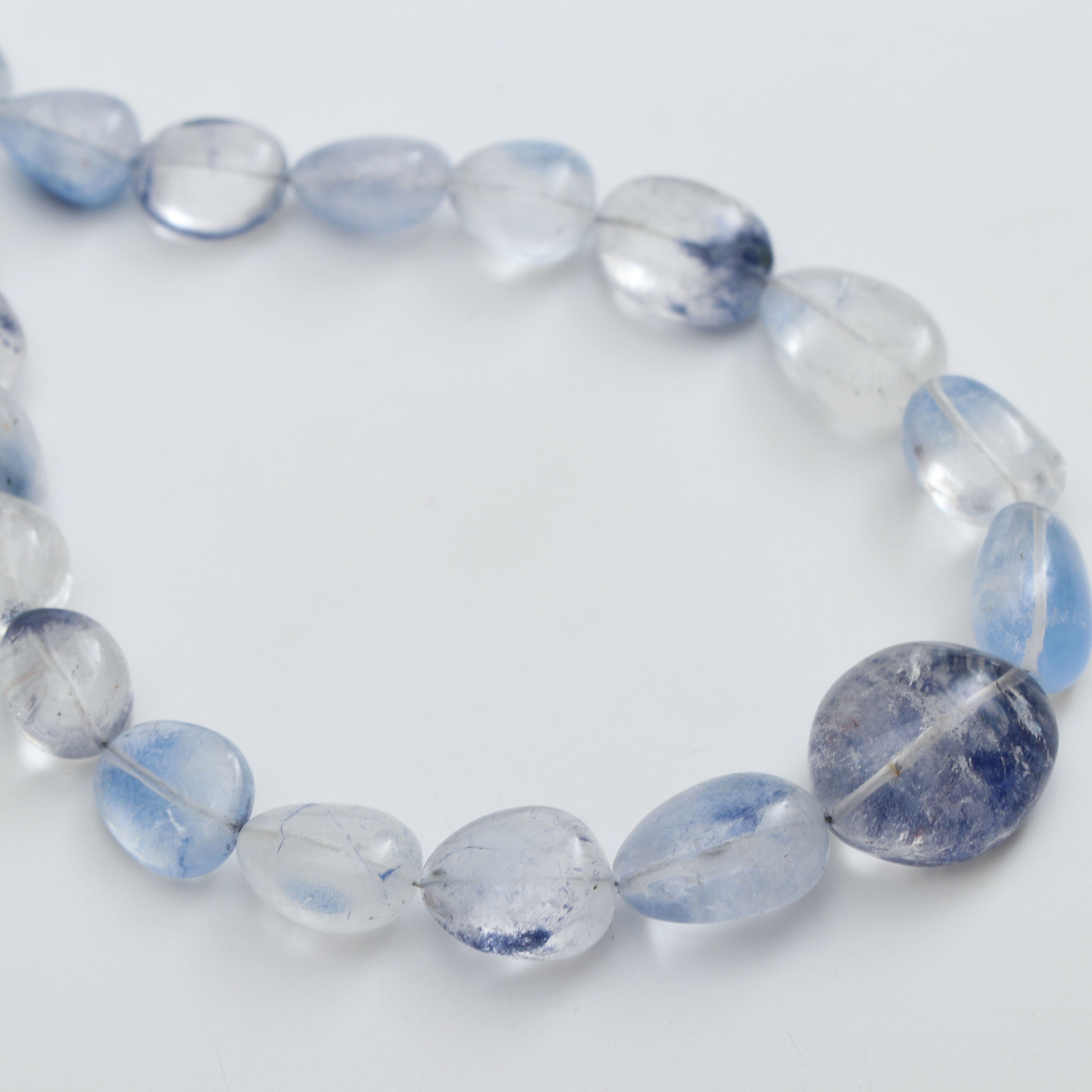 Natural Dumortierite Smooth Tumble Beads | Dumortierite Beads | 7.5x11 Mm To 19x22 Mm  | 8 Inch/ 18 Inch | Price Per Strand