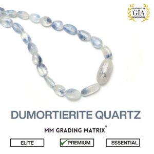 Dumortierite Quartz Smooth Nugget Beads, Gemstone Beads For Jewelry Making, Dumortierite Quartz Plain Tumble Shape Beads Strand 17 Inches