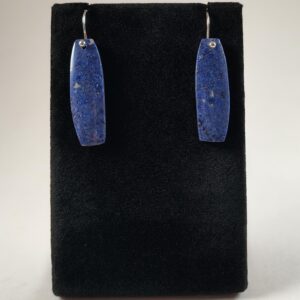Dumortierite And Sterling Silver Earrings Handmade By Chris Hay