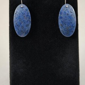Dumortierite And Sterling Silver Earrings Handmade By Chris Hay
