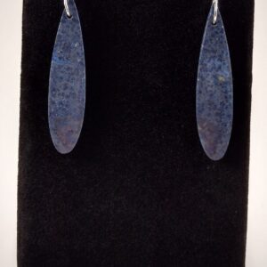 Dumortierite And Sterling Silver Earrings Handmade By Chris Hay