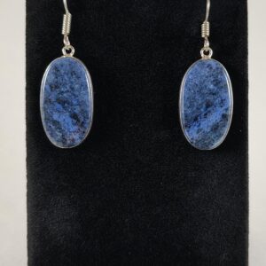 Dumortierite And Sterling Silver Earrings Handmade By Chris Hay