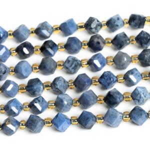 6MM Lacquer Blue Dumortierite Beads Grade AA Genuine Natural Gemstone Faceted Cube Loose Beads 15"/7.5" Bulk Lot Options