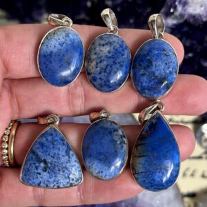 Dumortierite Necklace, .925 Sterling Silver