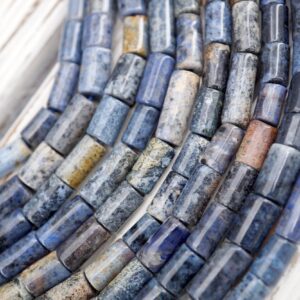 Dumortierite Cylinder Beads 6-7mm (etb01772) Unique Jewelry/vintage Jewelry/gemstone Necklace