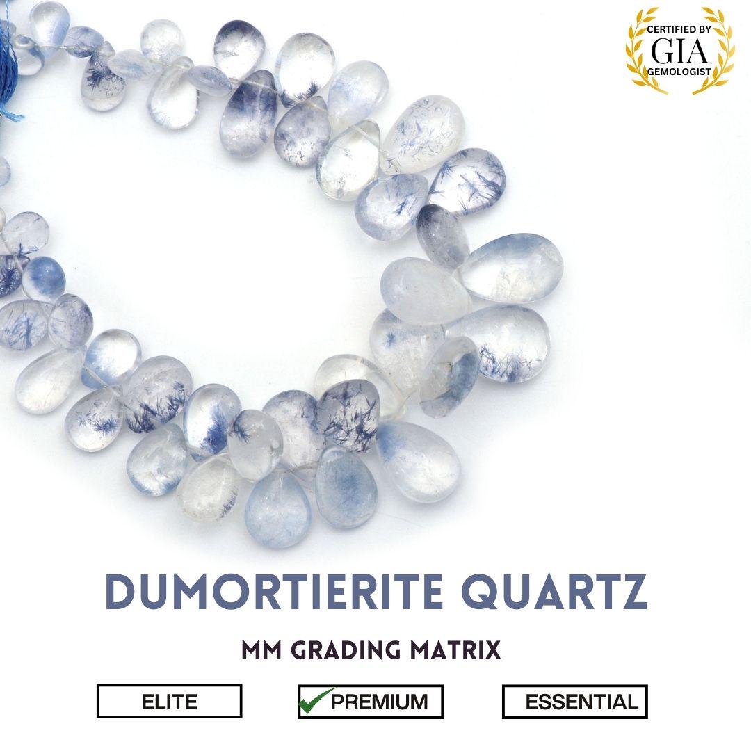 Dumortierite Quartz Smooth Pear Beads, Gemstone Beads For Jewelry Making, Dumortierite Quartz Plain Beads Strand 8 Inches, Wholesale Beads Dumortierite Quartz Smooth Pear Beads, Gemstone Beads For Jewelry Making, Dumortierite Quartz Plain Beads Strand 8 Inches, Wholesale Beads