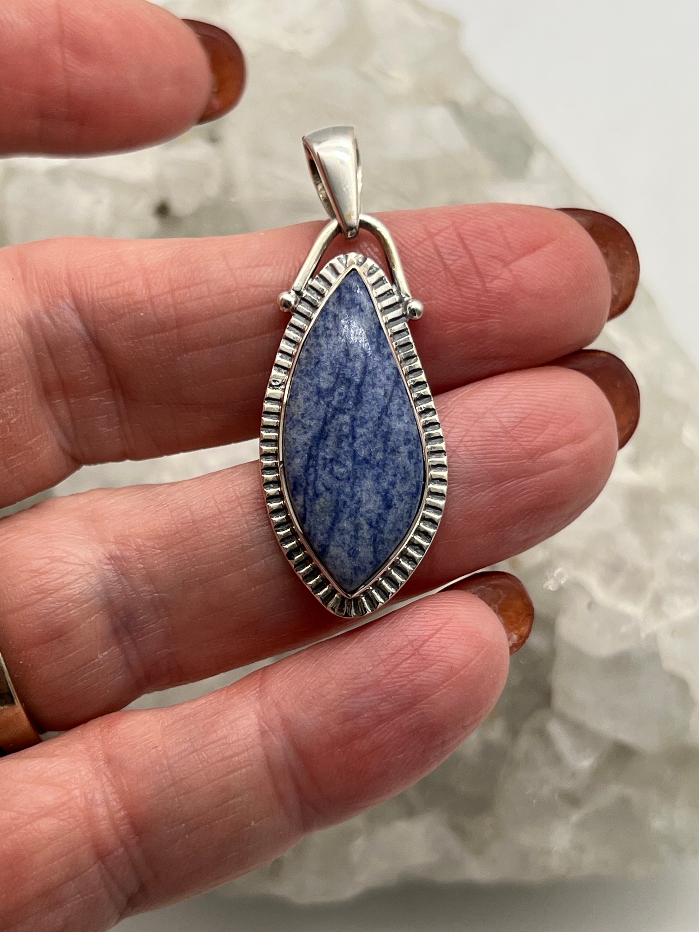 Abstract Dumortierite Pendant