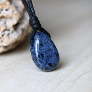 Dumortierite pendant Blue Dumortierite Necklace Blue chakra Men gift stone for girlfriend boyfriend