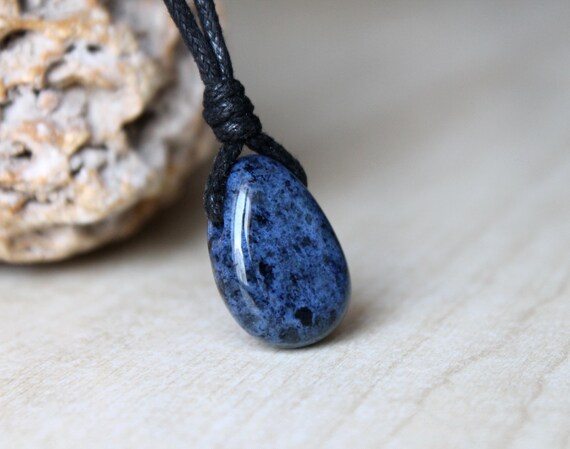 Dumortierite Pendant Blue Dumortierite Necklace Blue Chakra Men Gift Stone For Girlfriend Boyfriend