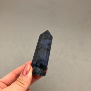 Blue Dumortierite Point Crystal Stone Third Eye Chakra Throat Crystal Psychic Development Dumortierite Stone Crystal Magic Witch Altar Stone