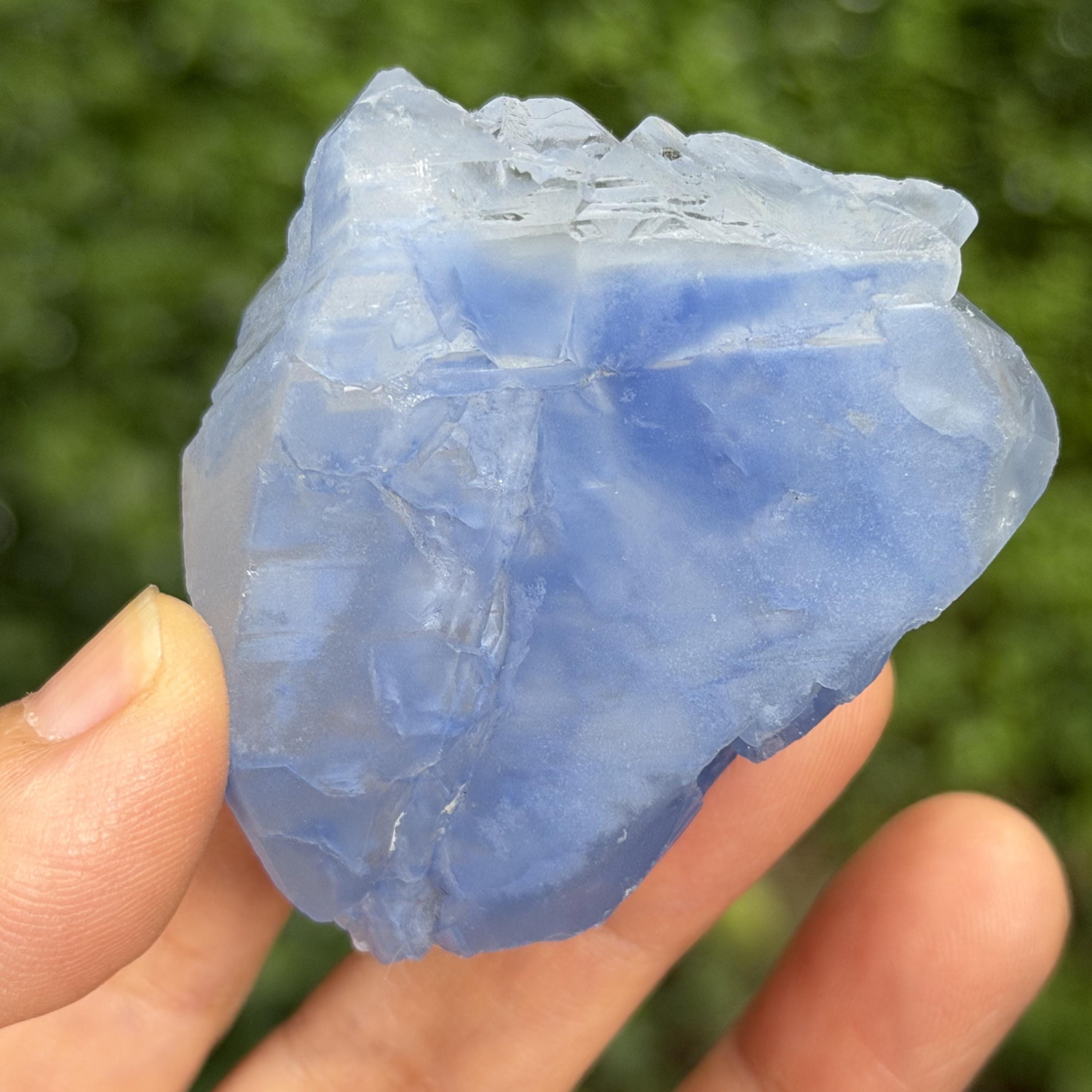 Natural Dumortierite In Quartz Double Terminated Quartz Crystal/blue Rutile Needle Included/crystal Collection-77 G Natural Dumortierite In Quartz Double Terminated Quartz Crystal/blue Rutile Needle Included/crystal Collection-77 G