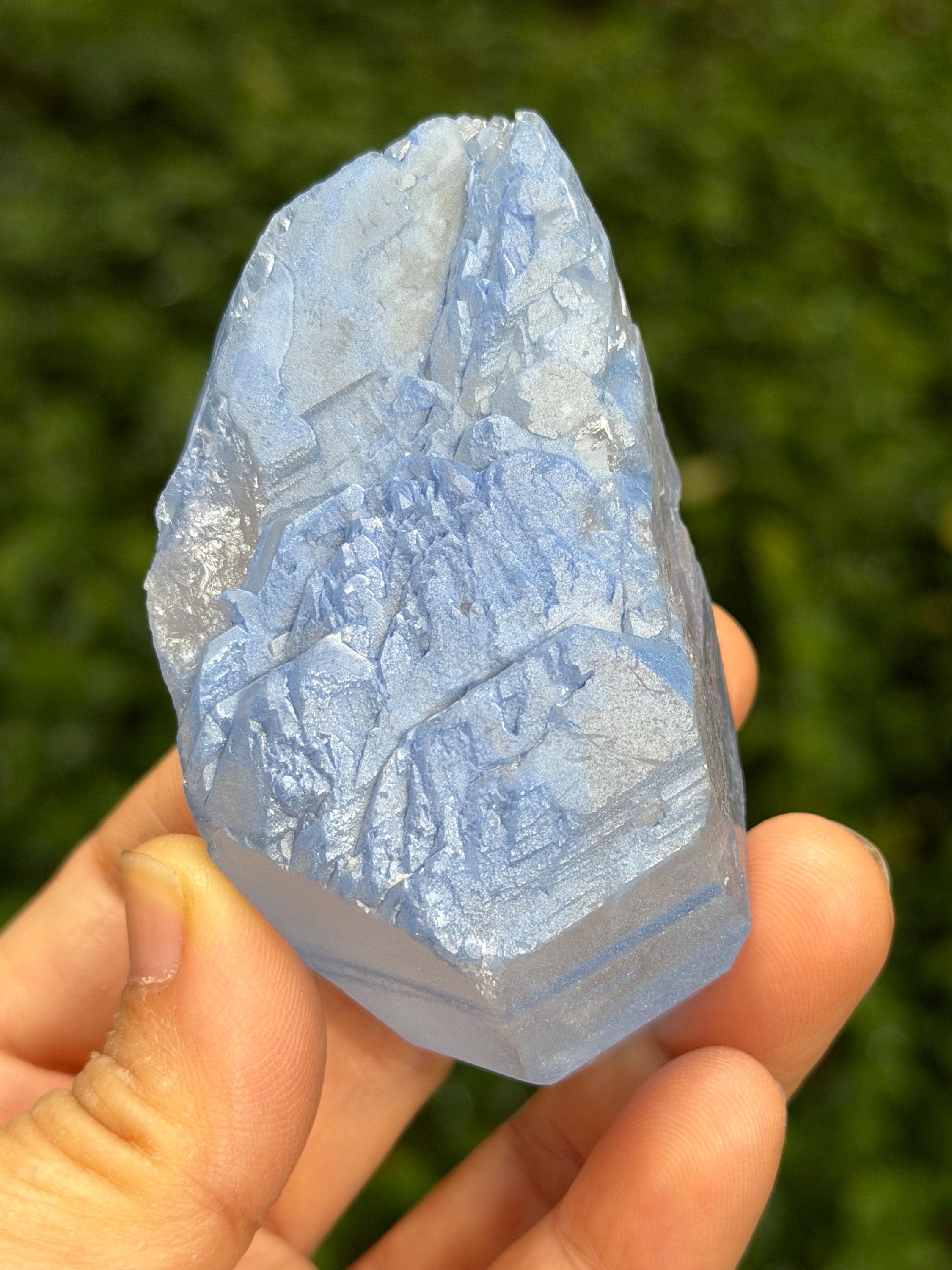 Rare Dumortierite Included In Double Terminated Alien Quartz Crystal/blue Rutile Needle Included/crystal Collection-129 G