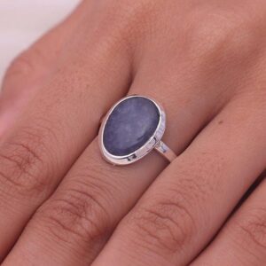 Dumortierite Quartz Ring, 925 Sterling Silver Ring, Boho Handmade Ring, Natural Gemstone Jewellery, Hippie Ring, Gift For Women Dumortierite Quartz Ring, 925 Sterling Silver Ring, Boho Handmade Ring, Natural Gemstone Jewellery, Hippie Ring, Gift For Women