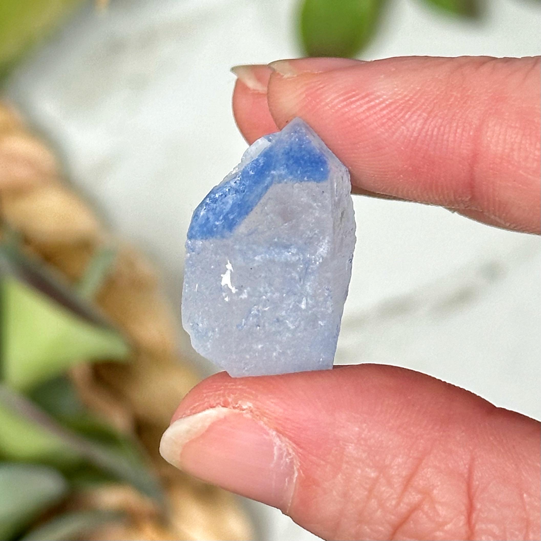 Dumortierite In Quartz | 4g | - #2 (raw Blue Crystal Specimen, Throat Chakra, Healing Stone, Peace) Dumortierite In Quartz | 4g | - #2 (raw Blue Crystal Specimen, Throat Chakra, Healing Stone, Peace)