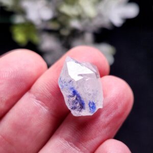 Terminated Fibrous Dumortierite Crystal, Dumortierite In Clear Quartz - Dumortierite Quartz Specimen