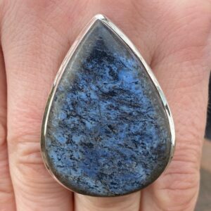 Dumortierite ring (size P , 8) in 925 Sterling Silver - natural 30x43mm blue gemstone - handmade statement ring Dumortierite ring (size P , 8) in 925 Sterling Silver - natural 30x43mm blue gemstone - handmade statement ring