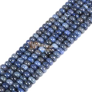 6mm Blue Dumortierite Rondelle Loose Gemstone Beads Diy Jewelry Making Bead 15"