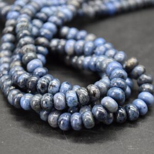 Dumortierite Gemstone Rondelle Spacer Beads - 6mm X 4mm - 15" Strand