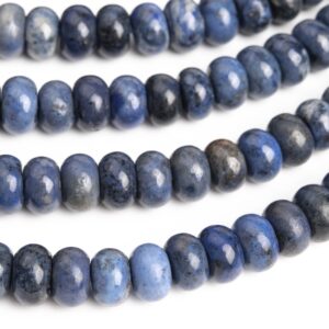 Genuine Natural Dumortierite Gemstone Beads 8x5MM Blue Rondelle AAA Quality Loose Beads (121613)