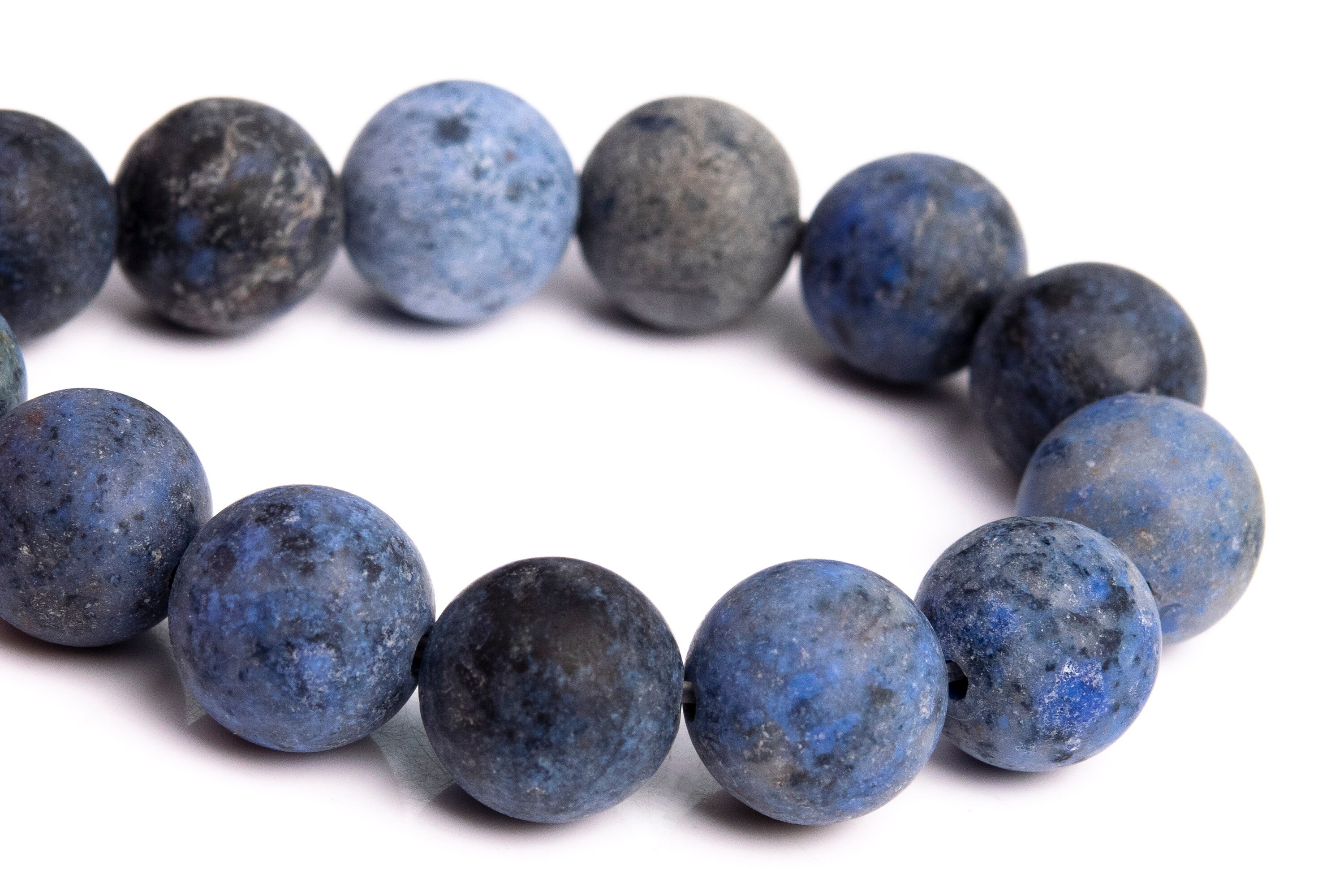 10mm Matte Blue Dumortierite Beads Grade Aa Genuine Natural Gemstone Half Strand Round Loose Beads 7.5" Bulk Lot Options (105217h-1486)